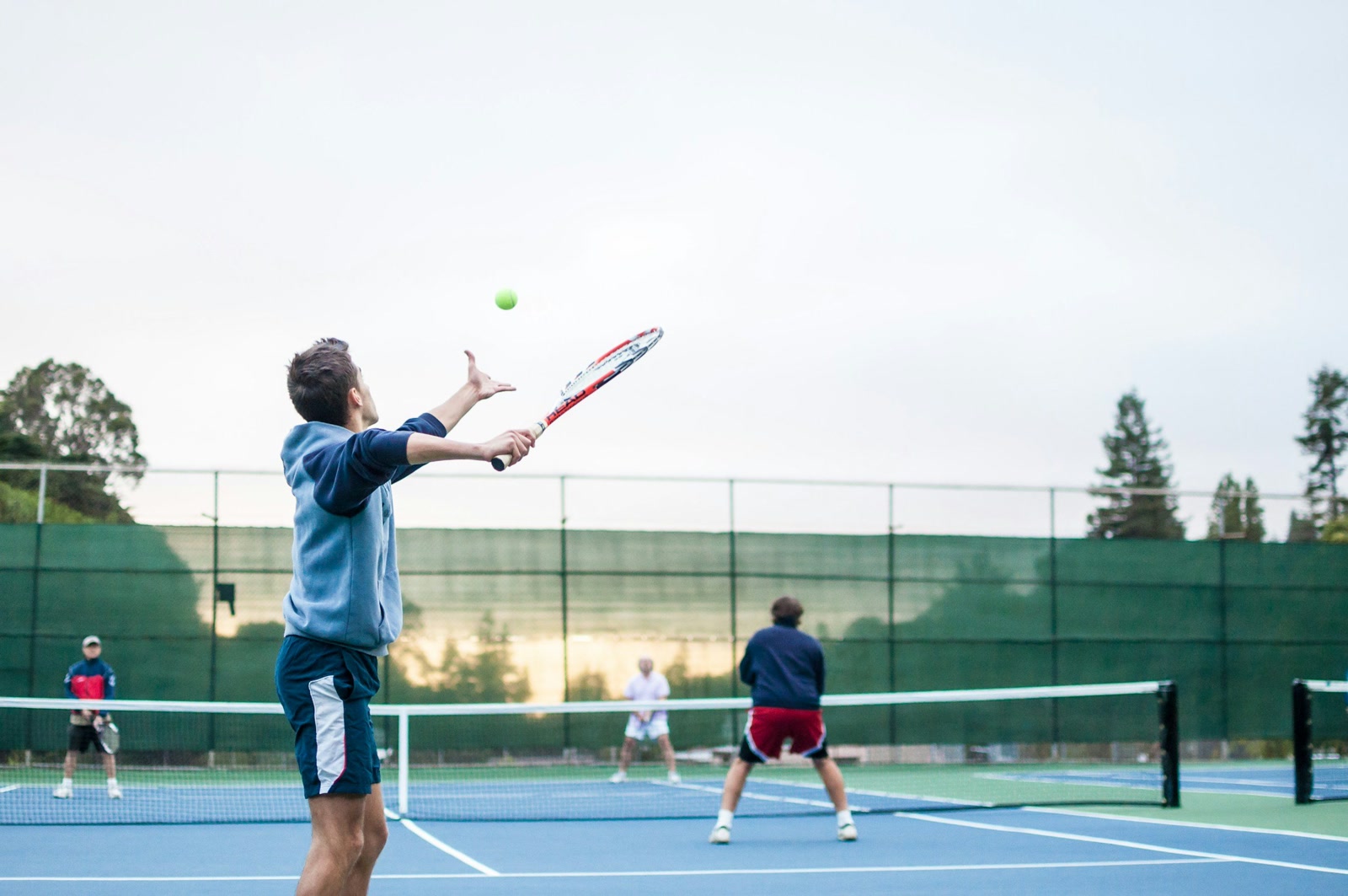 Tennis courts at Broomfield Swim & Tennis Club during the tournament