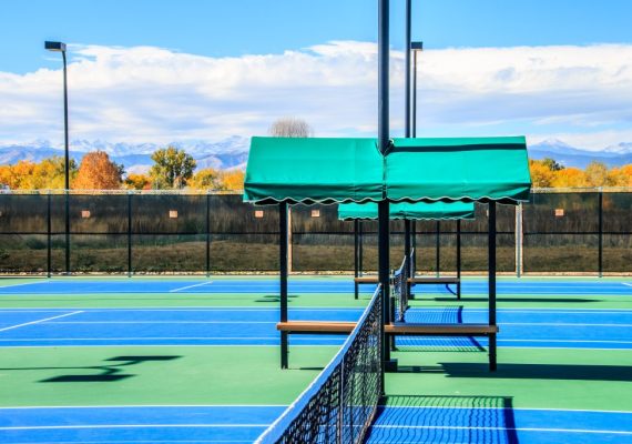 Tennis courts at Quail Tennis Complex during the Longmont Open